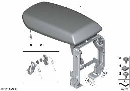 ARMREST, CENTRE CONSOLE diagram for BMW X4 F26 28iX