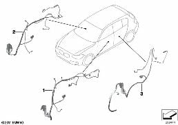 DOOR CABLE HARNESSES diagram for BMW 1 Series F20 LCI 125i