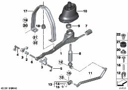 シフト メカニズム(マニュアル) diagram for BMW 5 Series F10 LCI 525d