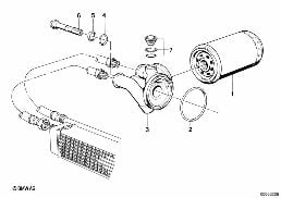 LUBRICATION SYSTEM-OIL FILTER diagram for BMW 3 Series E30 325e