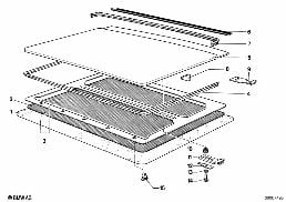 SLID.LIFT. ROOF-COVER/CEILING FRAME diagram for BMW 5 Series E12 525