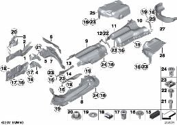HEAT INSULATION diagram for BMW 6 Series F12 650iX