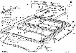 SLIDING LIFTING ROOF FRAME diagram for BMW 8 Series E31 850Ci