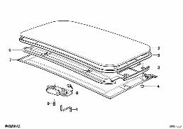 SLID.LIFT. ROOF-COVER/CEILING FRAME diagram for BMW 8 Series E31 850Ci