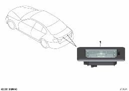 LICENSE PLATE LAMP, LED diagram for BMW 4 Series F32 LCI 420i