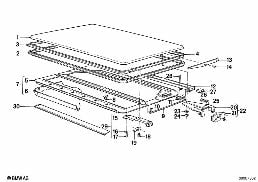 SLID.LIFT. ROOF-COVER/CEILING FRAME diagram for BMW 5 Series E28 535i