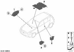 ELECTRIC PARTS AIRBAG diagram for BMW 1 Series F21 LCI 118i