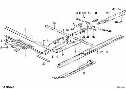 SINGLE PARTS FOR SLIDING LIFTING ROOF diagram for BMW 5 Series E12 525