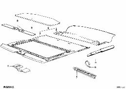 TRIM SLIDING LIFTING ROOF diagram for BMW 5 Series E28 535i