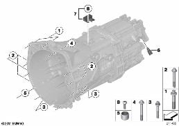 GEARBOX MOUNTING PARTS diagram for BMW 3 Series F30 335iX