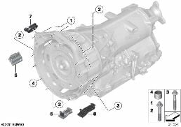 Fixation de boite de vitesses diagram for BMW 5 Series F18 530Li
