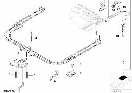 SINGLE PARTS FOR SLIDING LIFTING ROOF diagram for BMW 7 Series E38 735i