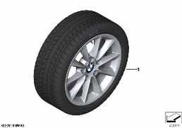 WINTER WHEEL WITH TIRE V-SPOKE 411 - 16