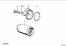 LUBRICATION SYSTEM-OIL FILTER diagram for BMW 3 Series E30 325i