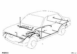 CABLE HARNESS diagram for BMW 3 Series E30 320i