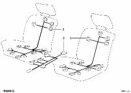 Kabelsatz elektr.Sitzverstellung vorne diagram for BMW 7 Series E32 750iL