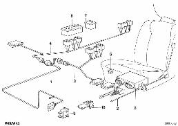 WIRING ADJUSTABLE FRONT SEAT diagram for BMW 5 Series E28 525i