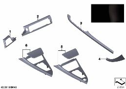 Indi.ウッド ピアノ用ペイントschwarz diagram for BMW 6 Series F13 LCI 650i