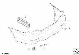 TRIM COVER, REAR diagram for BMW 5 Series E60 LCI 523Li