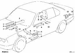 CABLE COVERING diagram for BMW 8 Series E31 850Ci