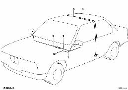 WIRING SET MIRROR/INTERIOR LIGHT diagram for BMW 3 Series E21 318