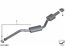 FRONT MUFFLER diagram for BMW X3 F25 28iX