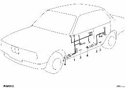 DOOR CABLE HARNESSES diagram for BMW 8 Series E31 850Ci