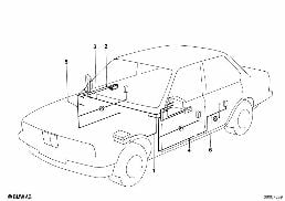 WIRING SET ELECTR.EXTERIOR MIRRORS diagram for BMW 7 Series E23 728