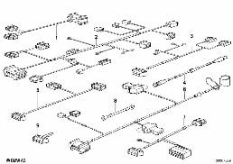 Diverse Zusatzkabelsätze diagram for BMW 7 Series E32 750iL