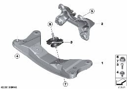 GEARBOX SUSPENSION diagram for BMW 3 Series F30 316d