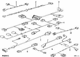 Kabelsätze diagram for BMW 7 Series E32 750iL
