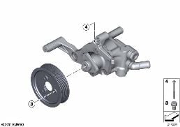 Hidrolik direksiyon pompası diagram for BMW 5 Series F10 M5