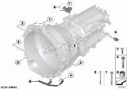 GEARBOX MOUNTING PARTS diagram for BMW 1 Series E81 118d