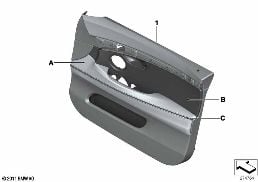 Individual επένδυση πόρτας εμπρός diagram for BMW 5 Series F07 GT LCI 535i