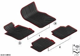FLOOR MAT, ALLWEATHER diagram for BMW 2 Series F45 Active Tourer LCI 218dX
