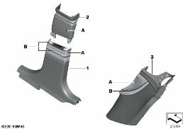 Επένδυση κολόνας B, C Individual diagram for BMW 5 Series F07 GT LCI 535i