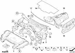 SOUND INSULATING FRONT diagram for BMW 3 Series E90 320d