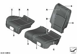 Individual επένδυση κάθ.βασ.εξοπλ. πίσω diagram for BMW 5 Series F07 GT LCI 535i