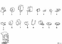 CABLE CLAMPS/CABLE HOLDER diagram for BMW 7 Series E23 728