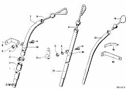 OIL PAN/OIL LEVEL INDICATOR diagram for BMW 5 Series E12 518