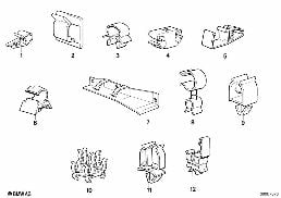CABLE CLAMPS/CABLE HOLDER diagram for BMW 5 Series E28 524td