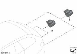 Controlo da Distância de Estacionamento diagram for BMW 3 Series E46 316i