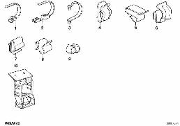 CABLE CLAMPS/CABLE TIES diagram for BMW 5 Series E28 524td