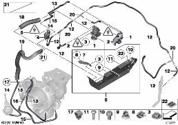 Вакуумное управление турбонагнетателя diagram for BMW 5 Series F11 535d