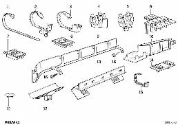 Diverse Kabelklemmen diagram for BMW 7 Series E32 750iL