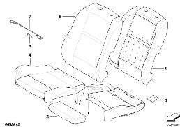 座椅 前部 座墊和座套 跑車座椅 diagram for BMW X5 E70 3.0d