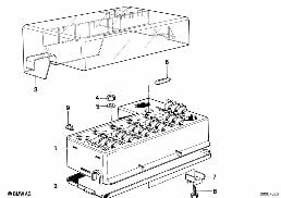 FUSE BOX diagram for BMW 3 Series E21 318