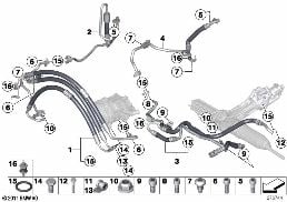 Υδρ.σύστ.διεύθ.σωλ.λαδιού/Dynamic Drive diagram for BMW 5 Series F07 GT 550i