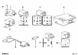 VARIOUS RELAYS diagram for BMW 8 Series E31 850Ci