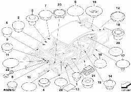 SEALING CAP/PLUG diagram for BMW 3 Series E90 320d
